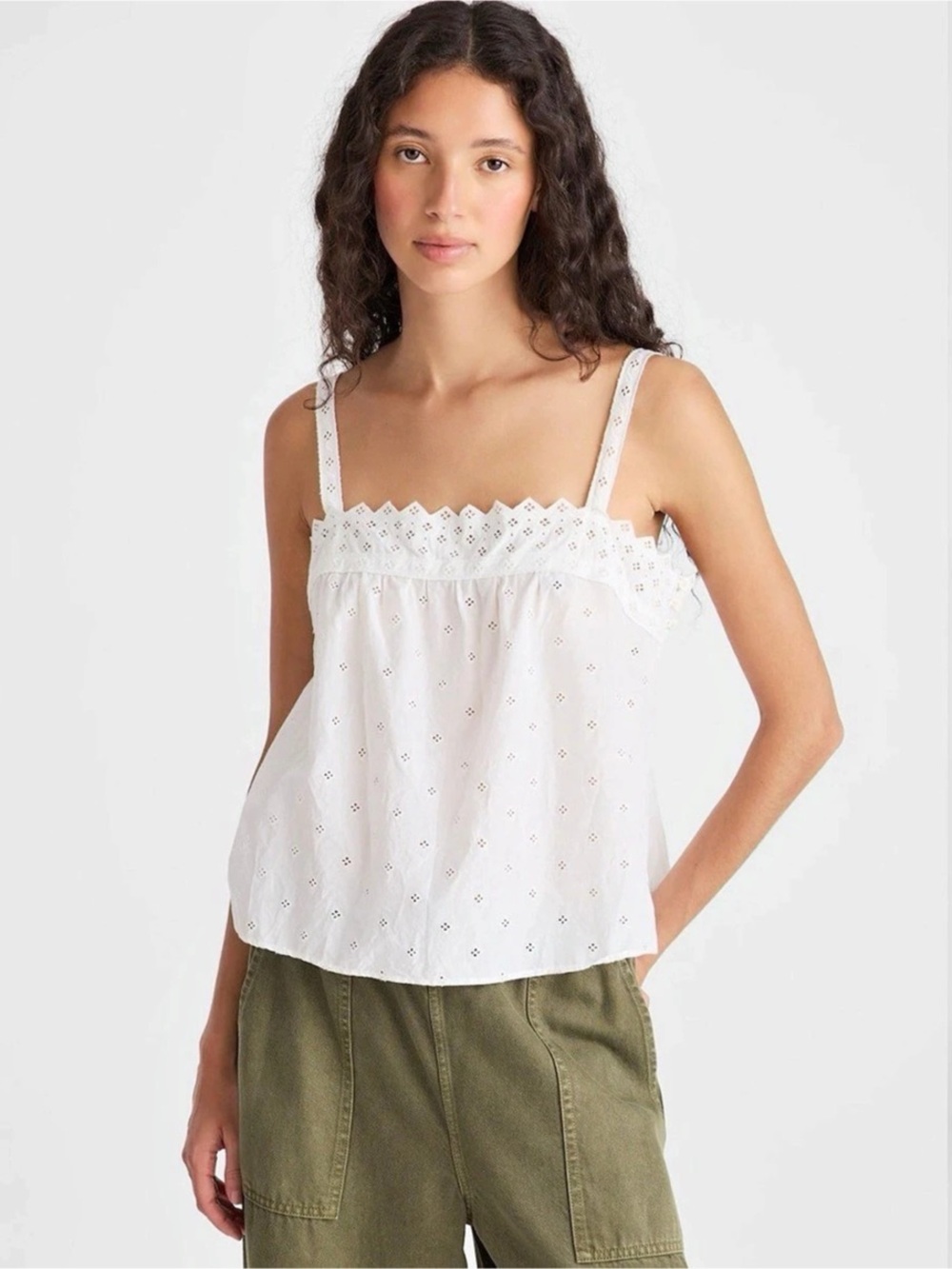 Madewell Embroidered Eyelet Tank Sz S NWT $88